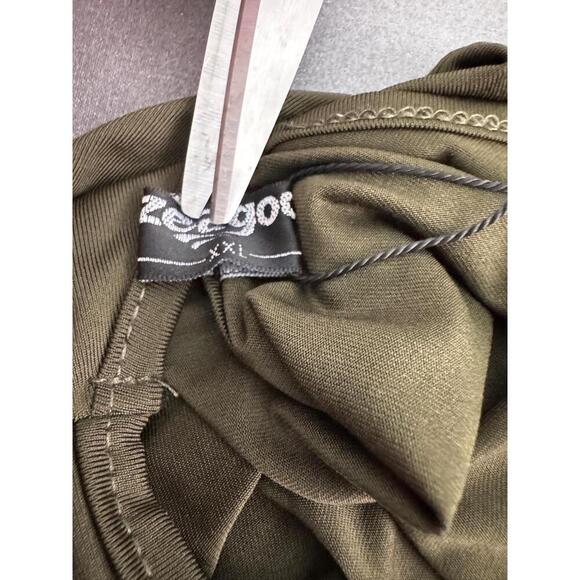 Zeagoo Olive Green Ruched Maxi Tank Dress Size XXL – Sleek Bodycon Style - Picture 6 of 9